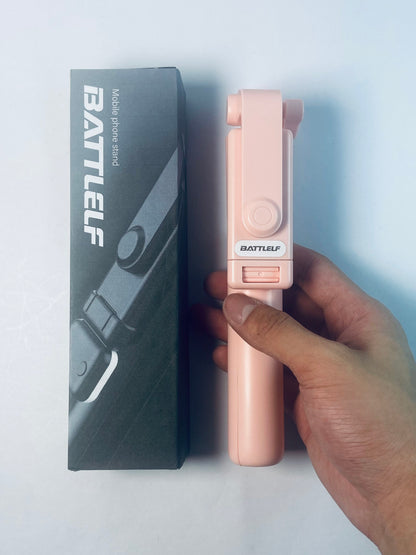 BATTLELF Selfie Stick Tripod with Wireless Remote, 46'' Cellphone Selfie Stick Tripod with LED Fill Light