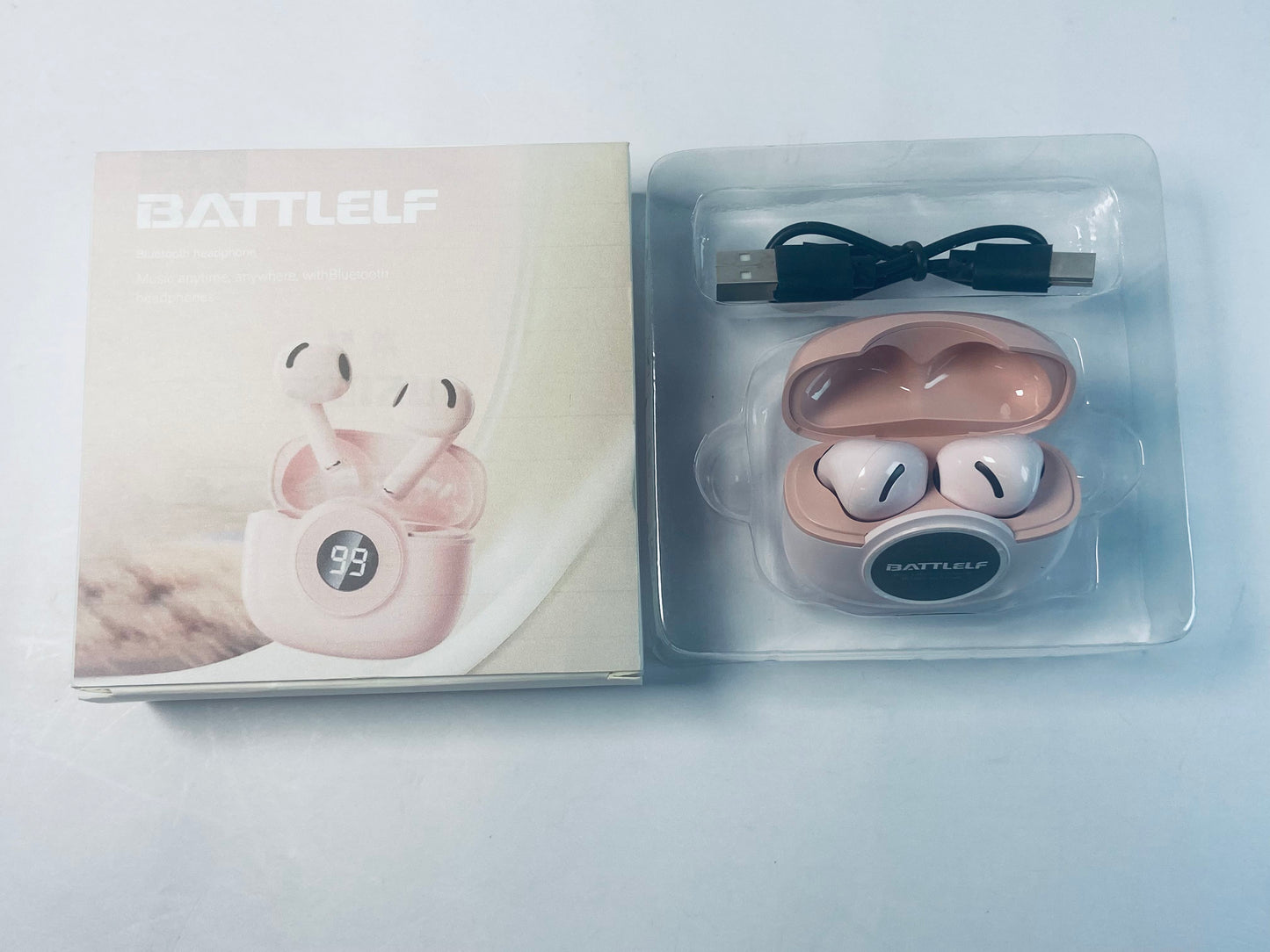 BATTLELF Wireless Bluetooth Earbuds , Hybrid Active Noise Cancellation Earphones