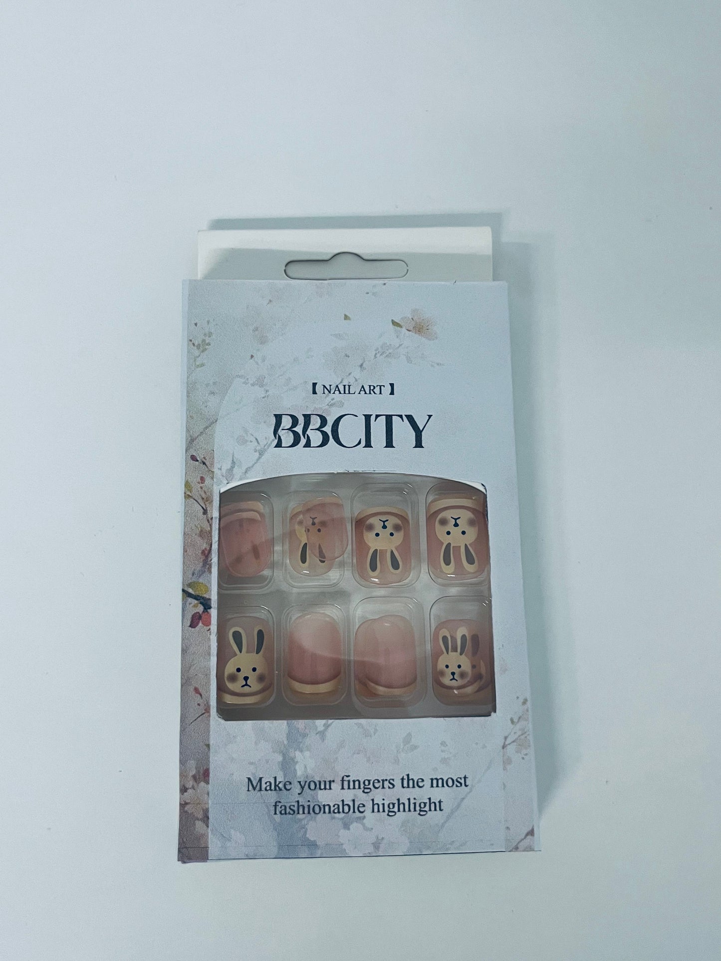BBCITY Cute Rabbit Press On Nails, Short Length Fake Nails, Easy Application for a Lovely Manicure