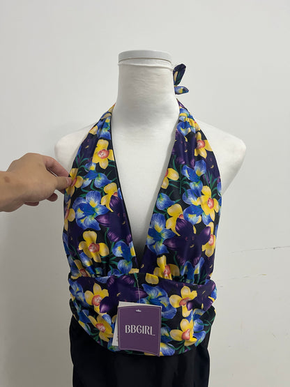 【BBGIRL Floral Halter Swimsuit】—— Vibrant & Stylish Swimwear for Summer