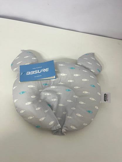 BBSURE Baby Headrest Pillow, Anti-Flat Head & Head Shaping Pillow for 0-12 Months, Cute Fish Pattern, Skin-Friendly & Breathable Infant Pillow