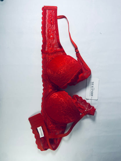 BEAUENJOY Women's Push Up Lace Bra Underwire Plunge Full Coverage Bras Sexy Plus Size Support