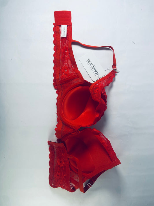 BEAUENJOY Women's Push Up Lace Bra Underwire Plunge Full Coverage Bras Sexy Plus Size Support