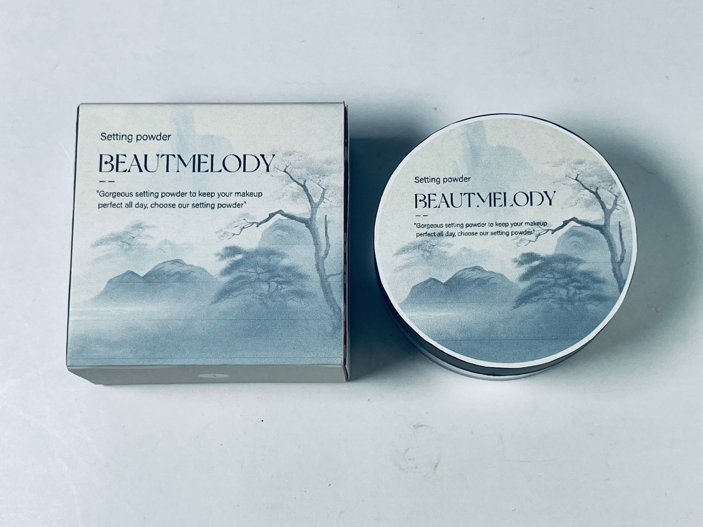 BEAUTMELODY Lightweight Translucent Loose face powder Makeup, Foundation Powder for Women With Puff