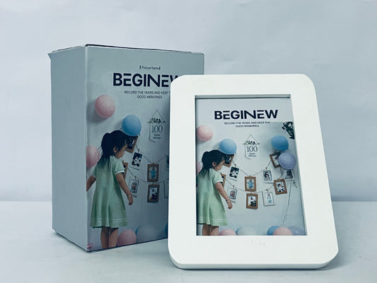 BEGINEW Round Corner Wood Picture Frame with Mat, Natural Solid Wood with Smooth Curved Edges for Wall or Tabletop Display, Shatterproof Plexiglass Photo Frame for Home & Office Decor