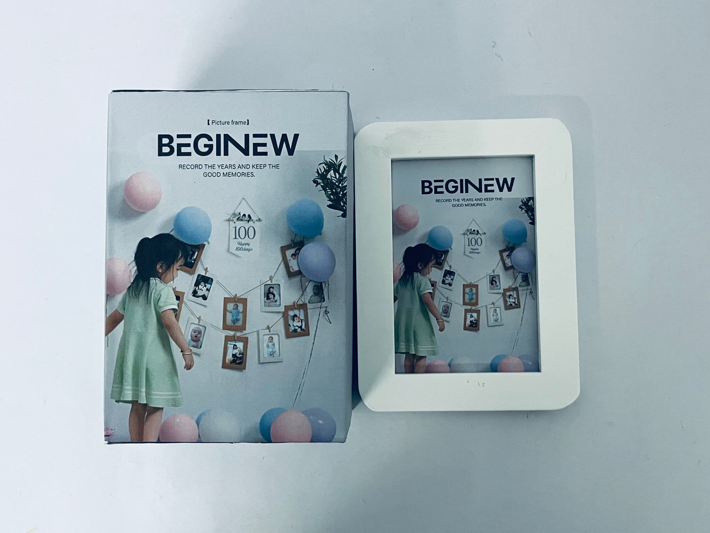 BEGINEW Round Corner Wood Picture Frame with Mat, Natural Solid Wood with Smooth Curved Edges for Wall or Tabletop Display, Shatterproof Plexiglass Photo Frame for Home & Office Decor