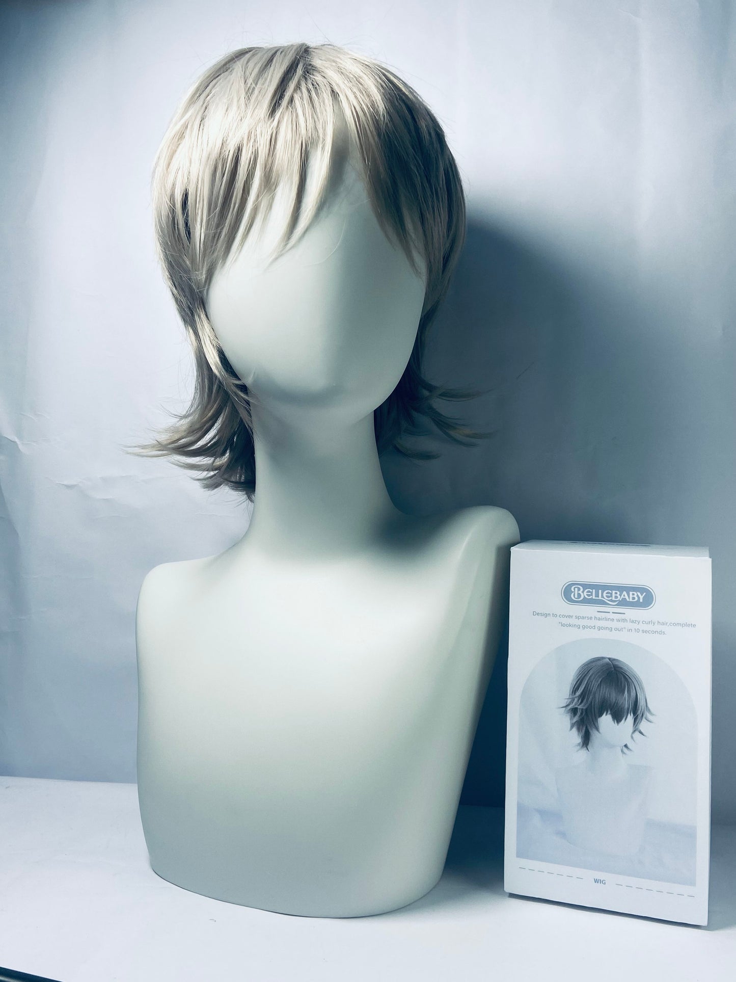 BELLEBABY  Cosplay Wigs Middle gray Hair  Party
