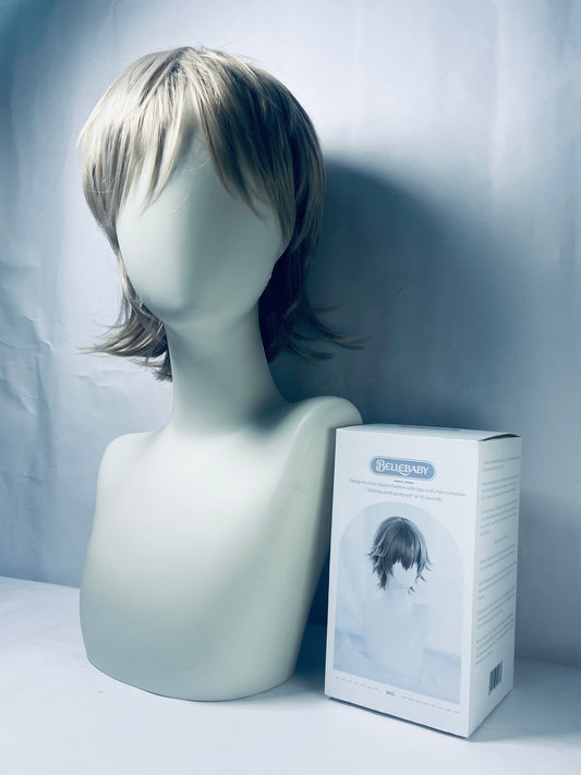 BELLEBABY  Cosplay Wigs Middle gray Hair  Party