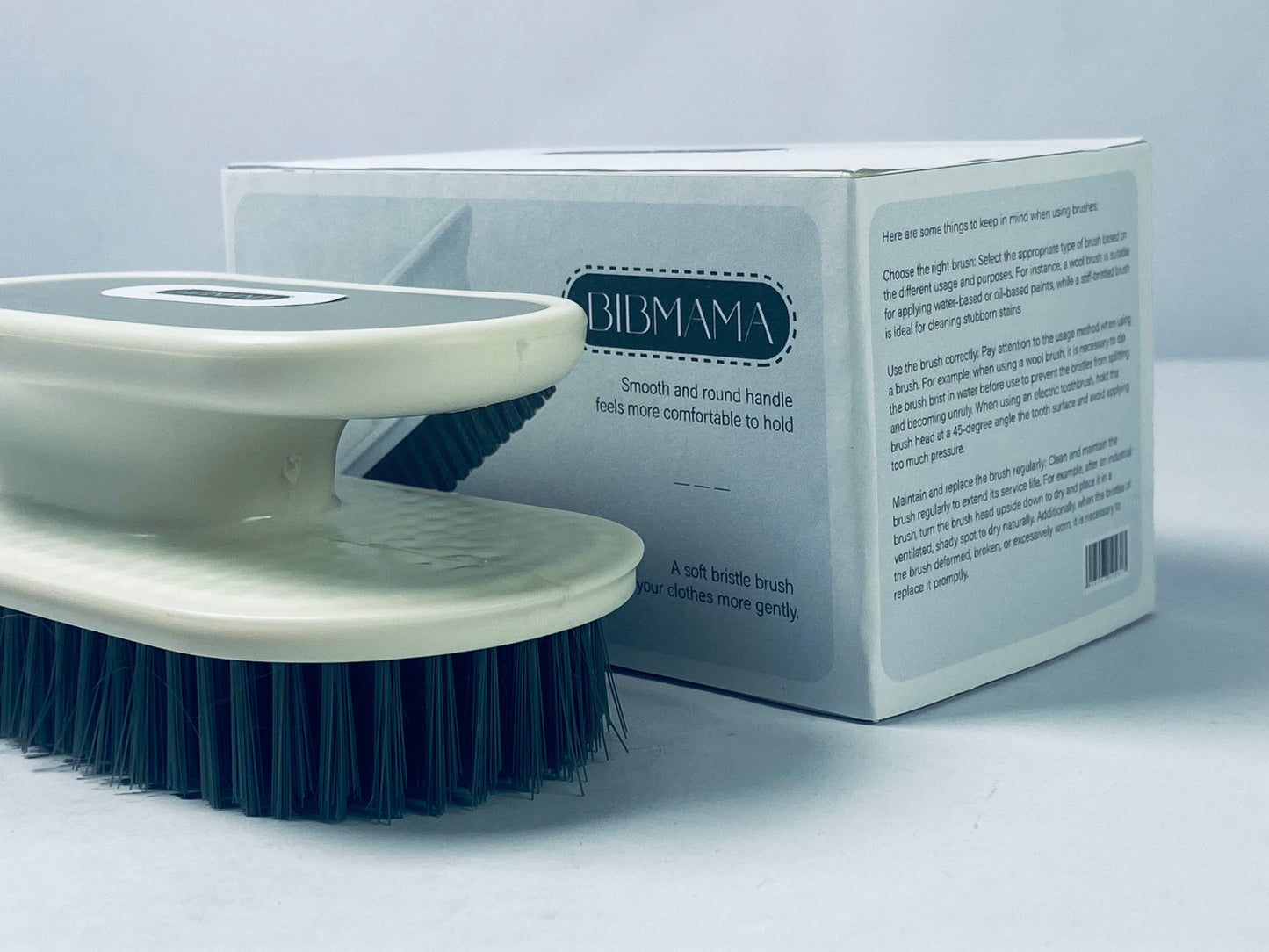 BIBMAMA Soft Bristle Cleaning Scrub Brush, Shoe Cleaning Brush, Brush for Stains on Clothes, Hat Brush, Household Cleaning Tool for Bathroom Countertop Bathtubs