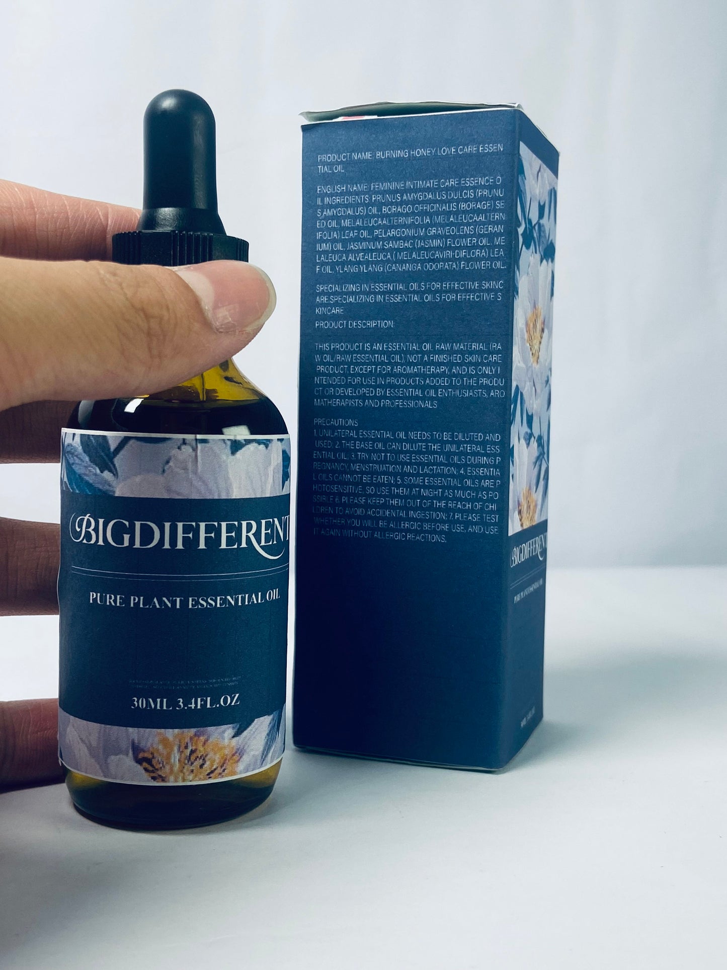 BIGDIFFERENT Essential Oil by Slow Distilled & Pure for Home,Diffusers,Skin & Hair Care,Aromatherapy,Bath,Perfume,Soap & Candle Making|with Glass Dropper 30 ml