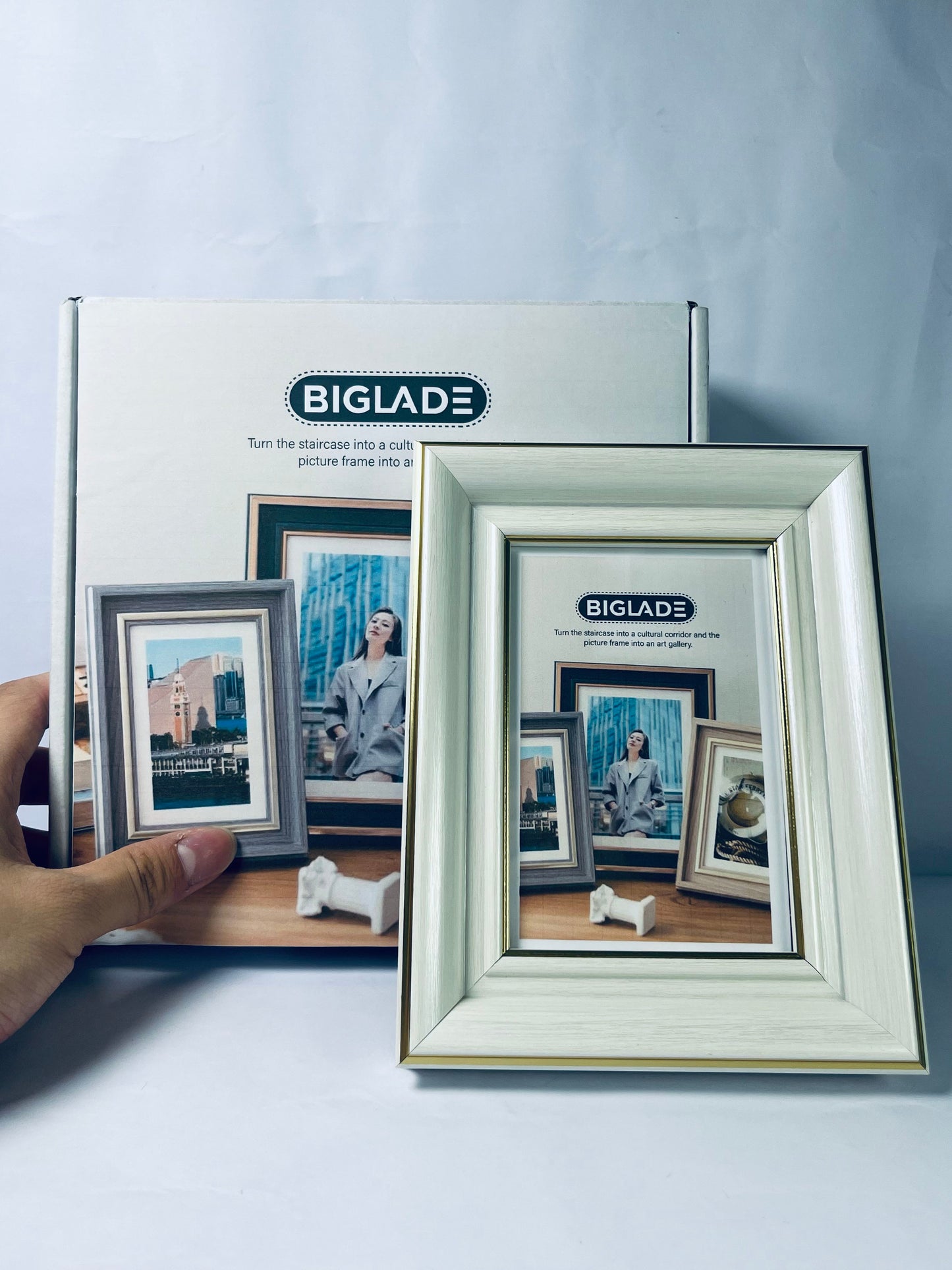 BIGLADE Metal Picture Frame Plate, 4 by 5-Inch