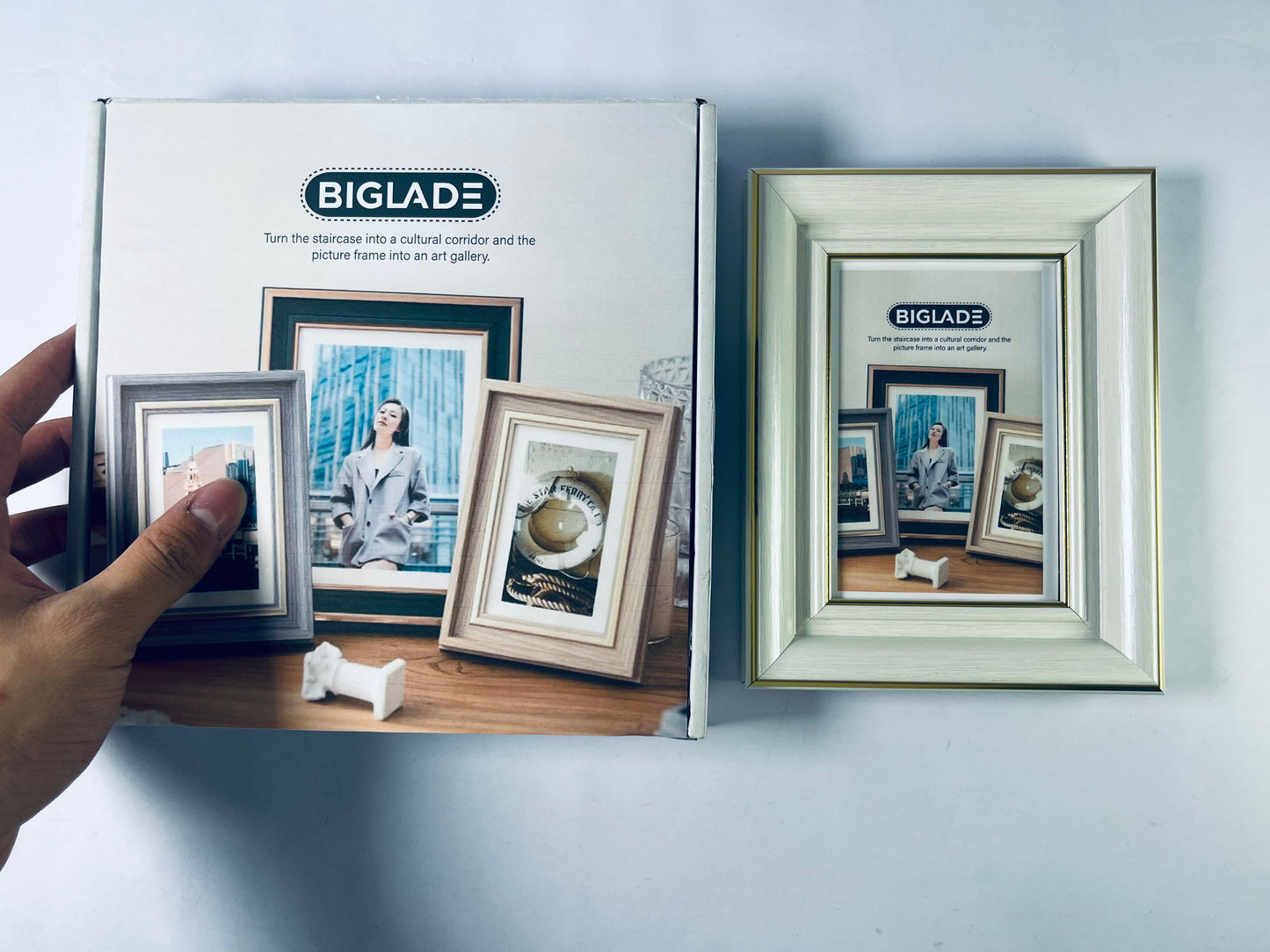 BIGLADE Metal Picture Frame Plate, 4 by 5-Inch