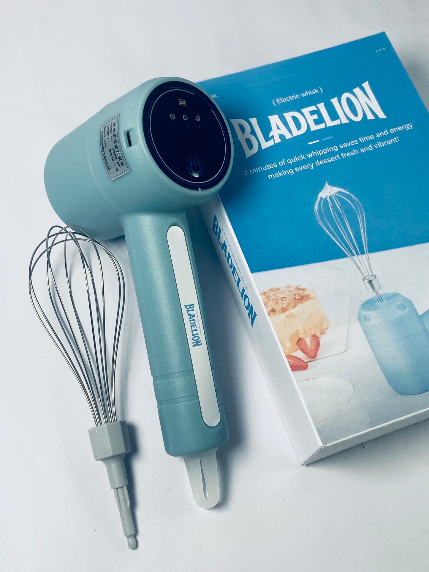 BLADELION Hand Electric egg beaters,Household Small Hand-Held Mixer,Kitchen Egg Beater Is Suitable For Mixing Cream,Cake And Butter (Blue)