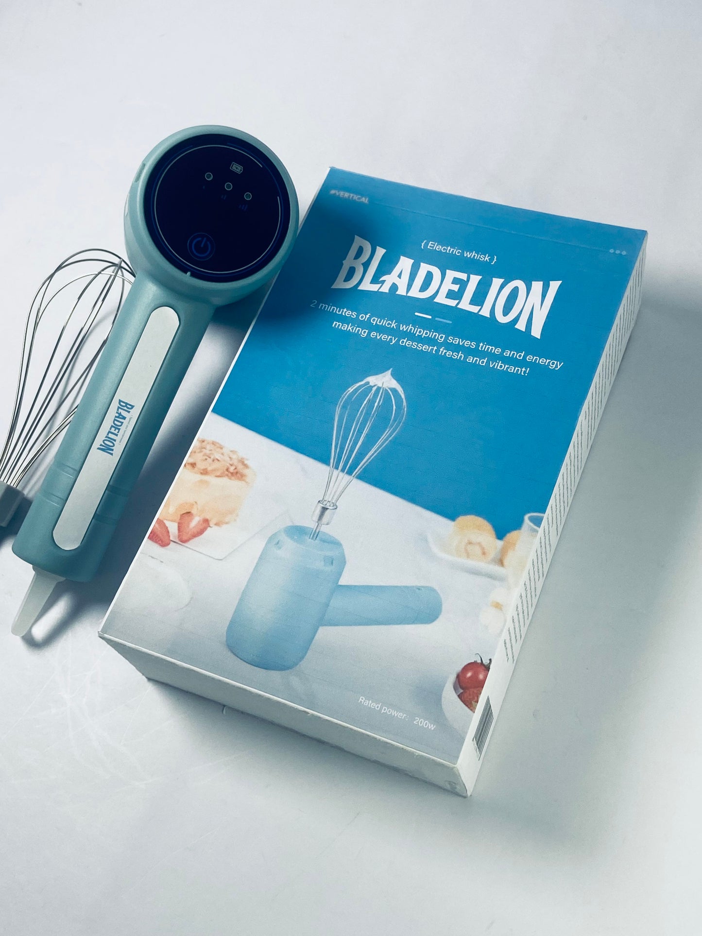 BLADELION Hand Electric egg beaters,Household Small Hand-Held Mixer,Kitchen Egg Beater Is Suitable For Mixing Cream,Cake And Butter (Blue)