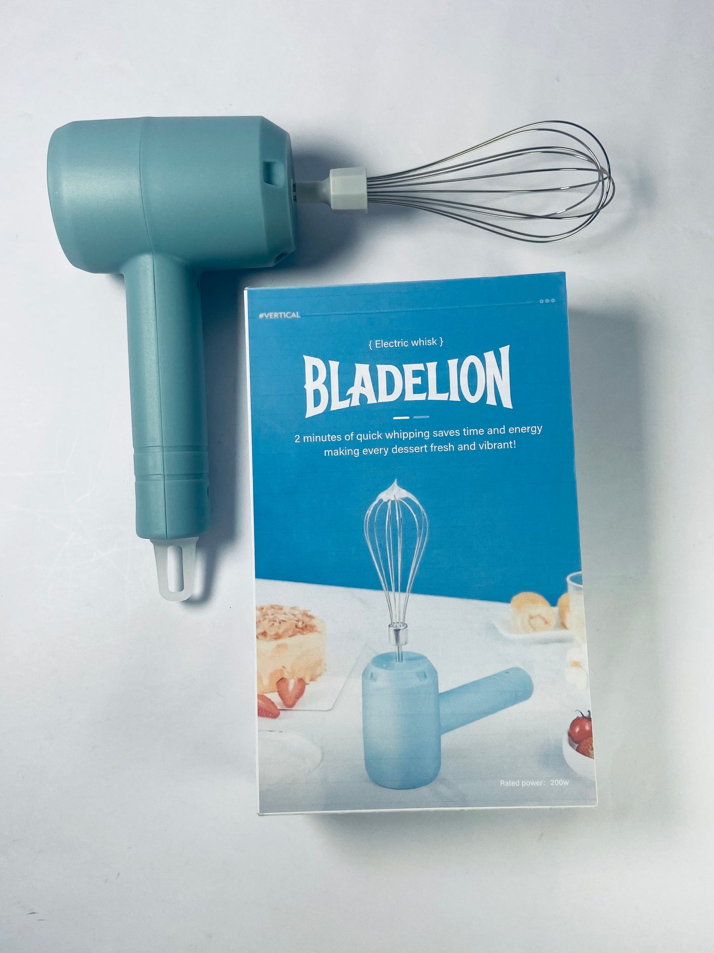 BLADELION Hand Electric egg beaters,Household Small Hand-Held Mixer,Kitchen Egg Beater Is Suitable For Mixing Cream,Cake And Butter (Blue)
