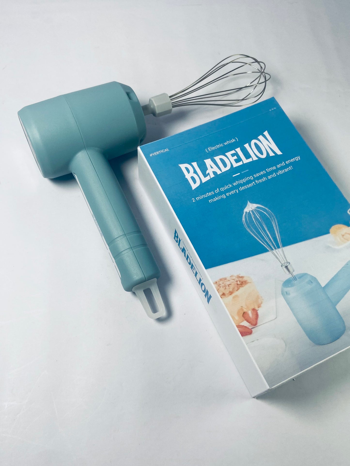 BLADELION Hand Electric egg beaters,Household Small Hand-Held Mixer,Kitchen Egg Beater Is Suitable For Mixing Cream,Cake And Butter (Blue)