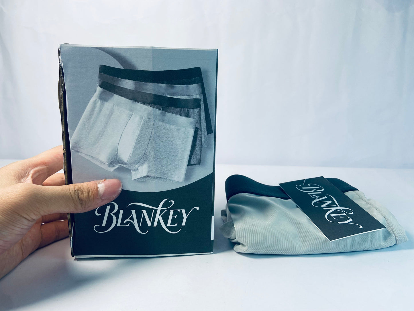 BLANKEY Men's Ultra Breathable Underwear,No Riding Up Boxer Briefs with ComfortFlexible Waistband,4 Pack
