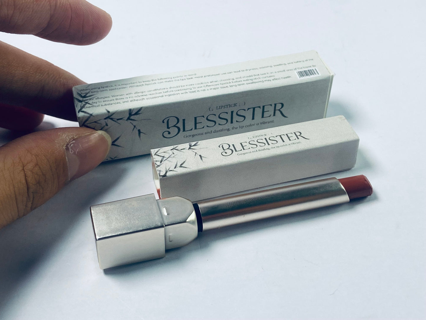 BLESSISTER Matte Lipstick,Non-Drying,Intense Color Pigment,Rusty Red , 1 Count