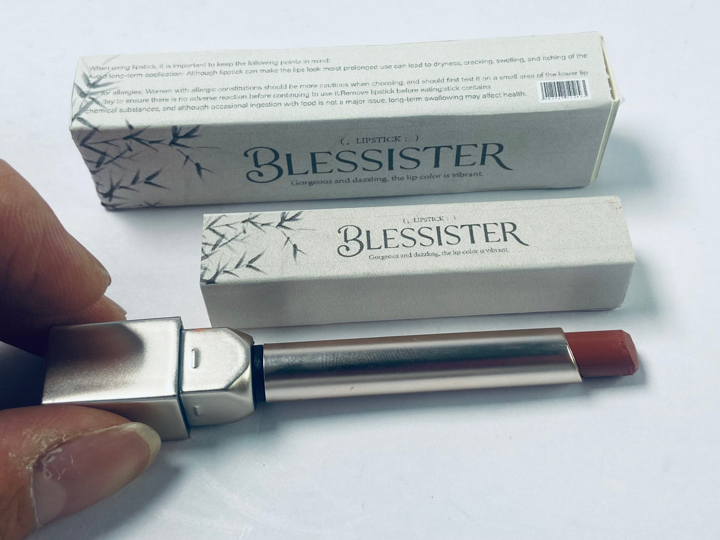BLESSISTER Matte Lipstick,Non-Drying,Intense Color Pigment,Rusty Red , 1 Count