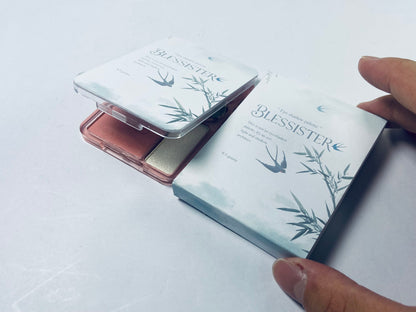 BLESSISTER The Best of the Best Baked Palette - Full Size - Includes Bronzer,Blush,2 Highlighters and 3 Eyeshadows - Travel-Friendly