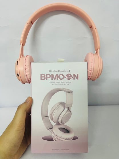 BPMOON Foldable Headband Headphones - Portable Wireless Bluetooth Earphones with Retractable Design, Perfect for Travel, Sports, and Everyday Use
