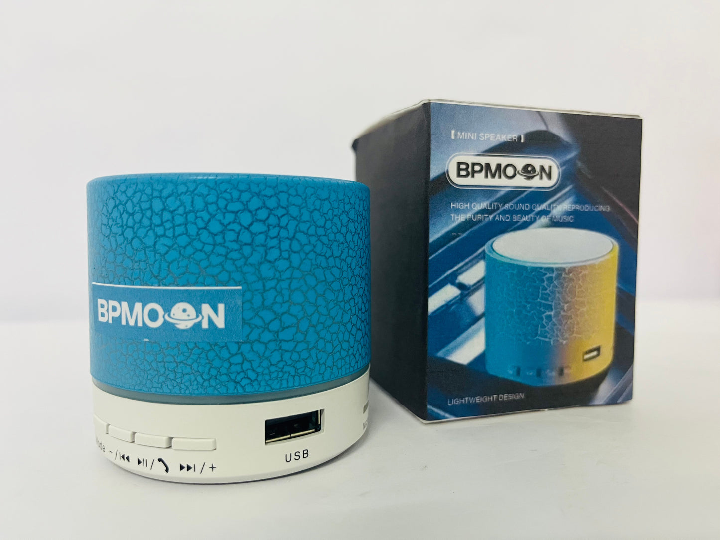 BPMOON Portable Mini Bluetooth Speaker - Hi-Fi Stereo Sound with Deep Bass, Wireless Music Speaker for Outdoor, Indoor, Party and Travel Use