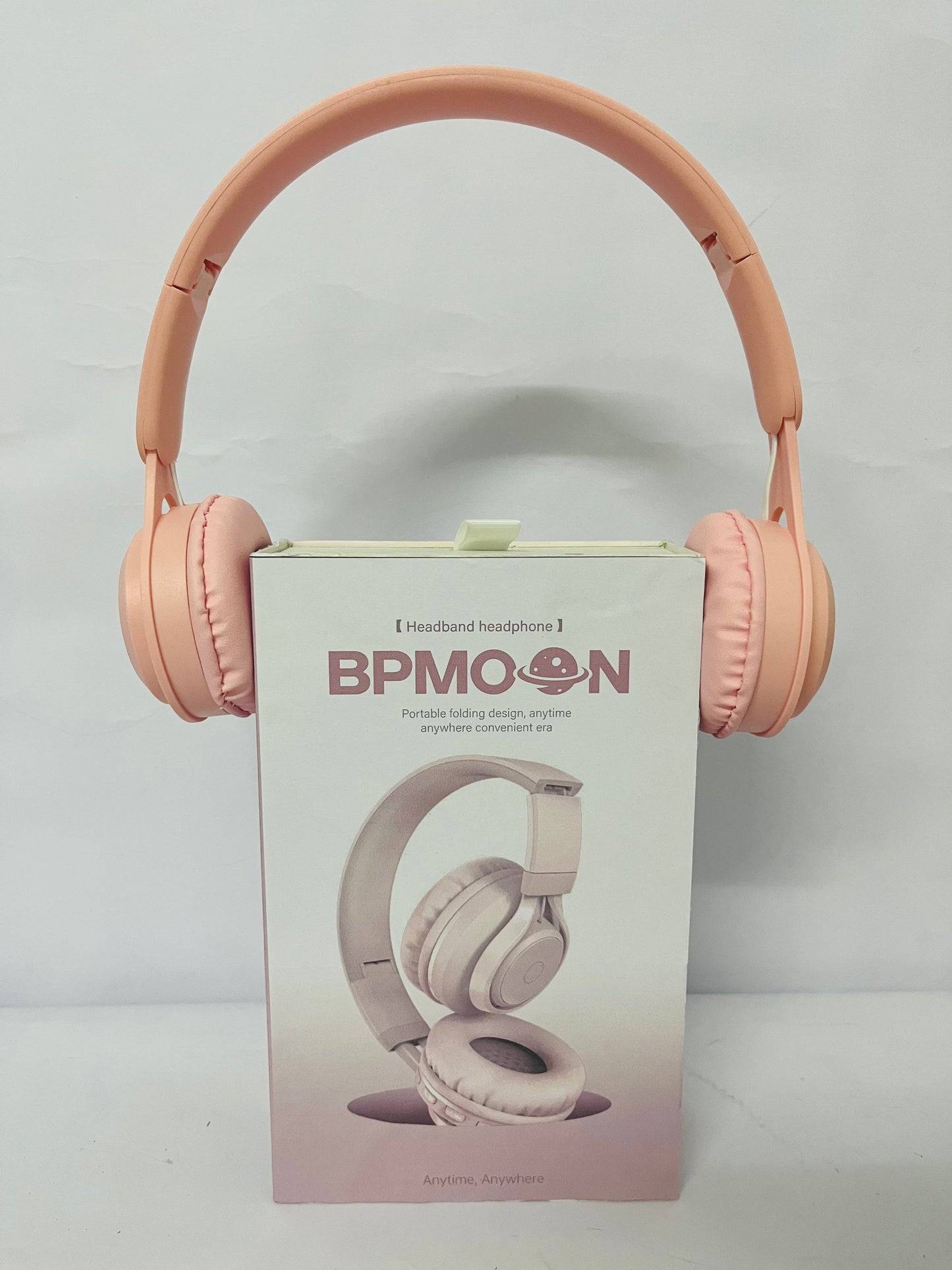 BPMOON Foldable Headband Headphones - Portable Wireless Bluetooth Earphones with Retractable Design, Perfect for Travel, Sports, and Everyday Use