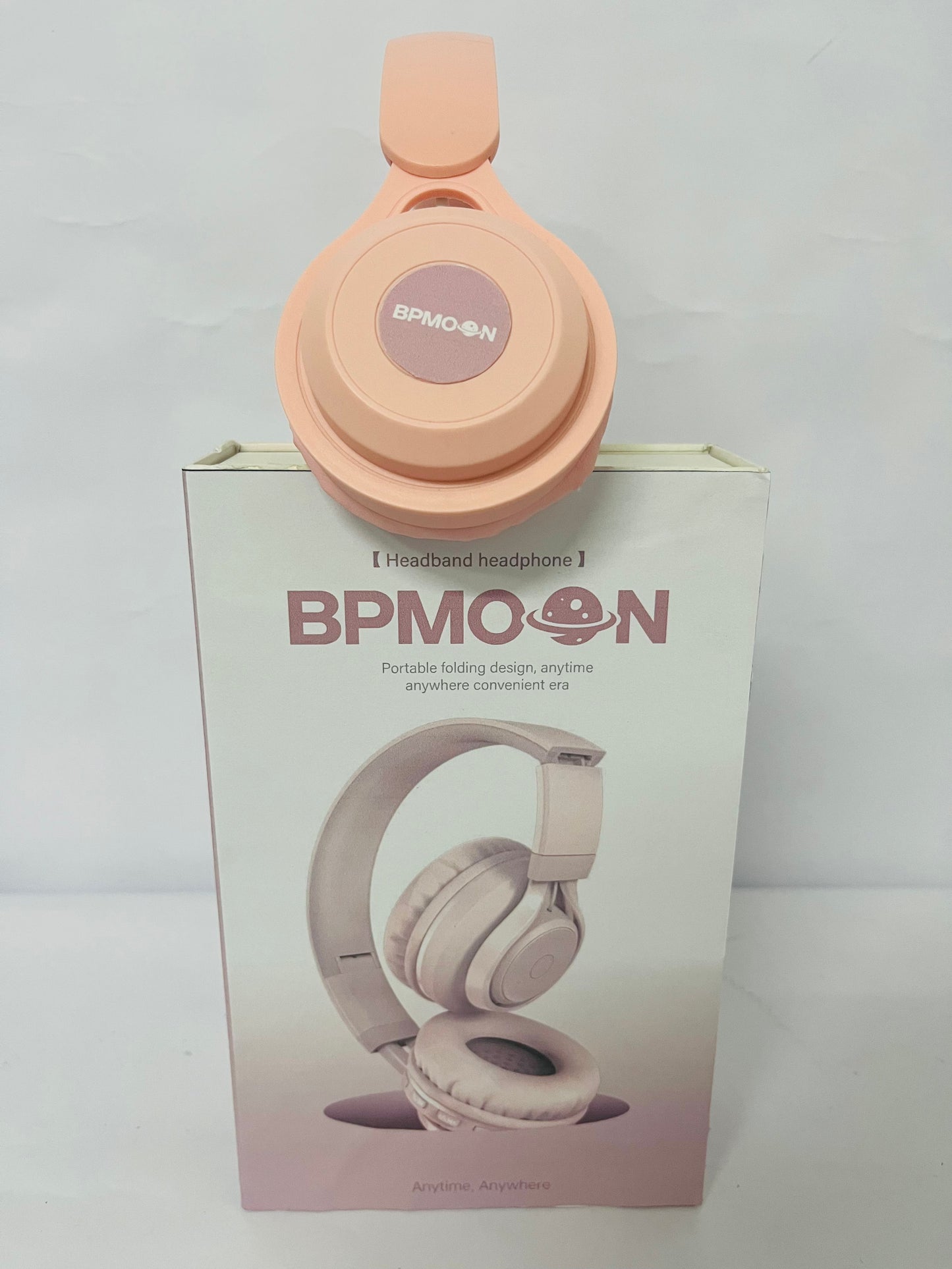 BPMOON Foldable Headband Headphones - Portable Wireless Bluetooth Earphones with Retractable Design, Perfect for Travel, Sports, and Everyday Use