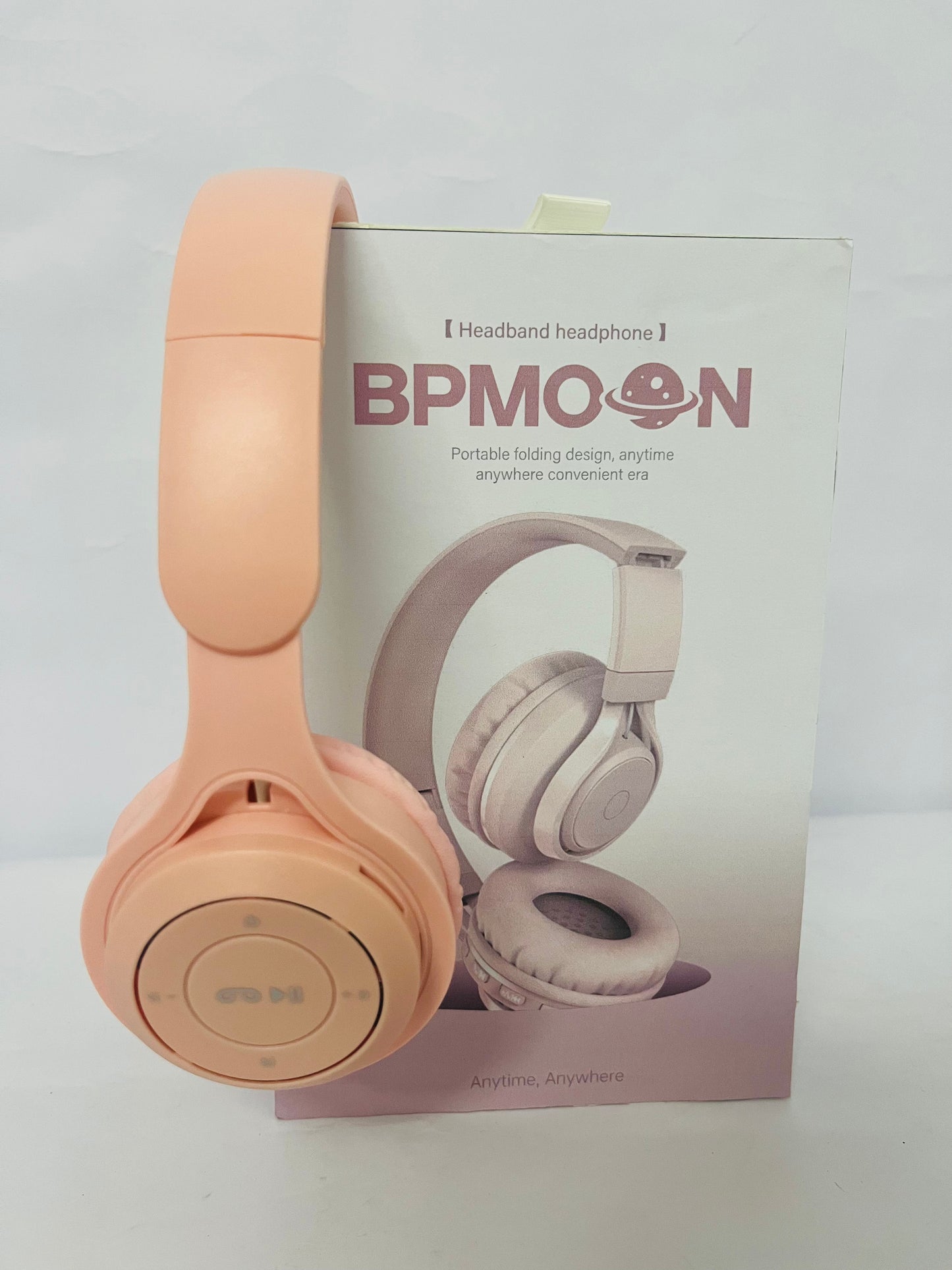BPMOON Foldable Headband Headphones - Portable Wireless Bluetooth Earphones with Retractable Design, Perfect for Travel, Sports, and Everyday Use