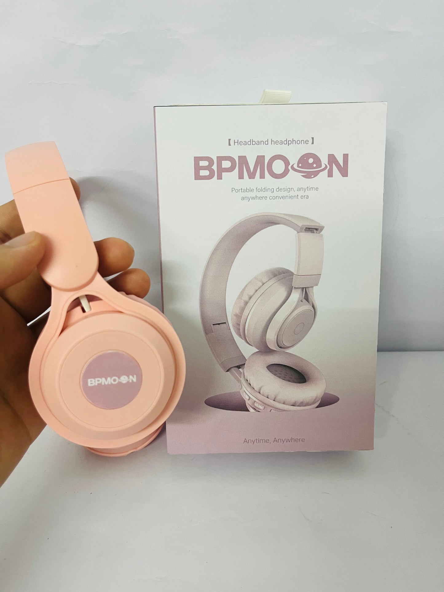 BPMOON Foldable Headband Headphones - Portable Wireless Bluetooth Earphones with Retractable Design, Perfect for Travel, Sports, and Everyday Use