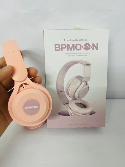 BPMOON Foldable Headband Headphones - Portable Wireless Bluetooth Earphones with Retractable Design, Perfect for Travel, Sports, and Everyday Use