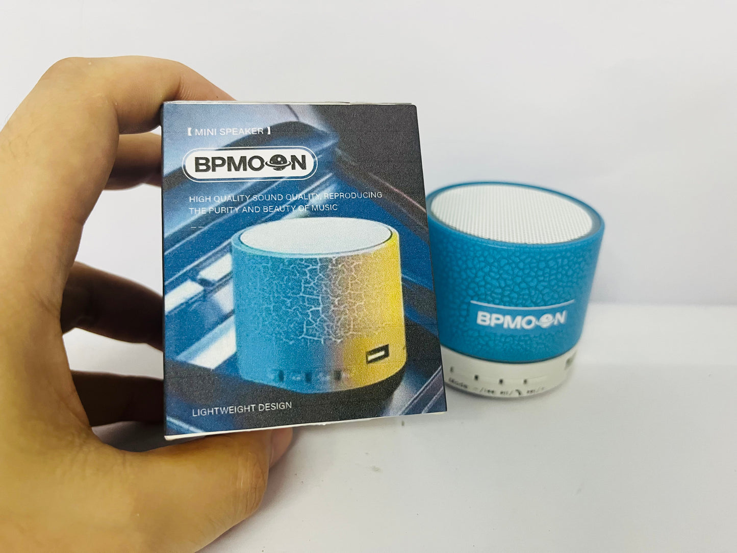 BPMOON Portable Mini Bluetooth Speaker - Hi-Fi Stereo Sound with Deep Bass, Wireless Music Speaker for Outdoor, Indoor, Party and Travel Use