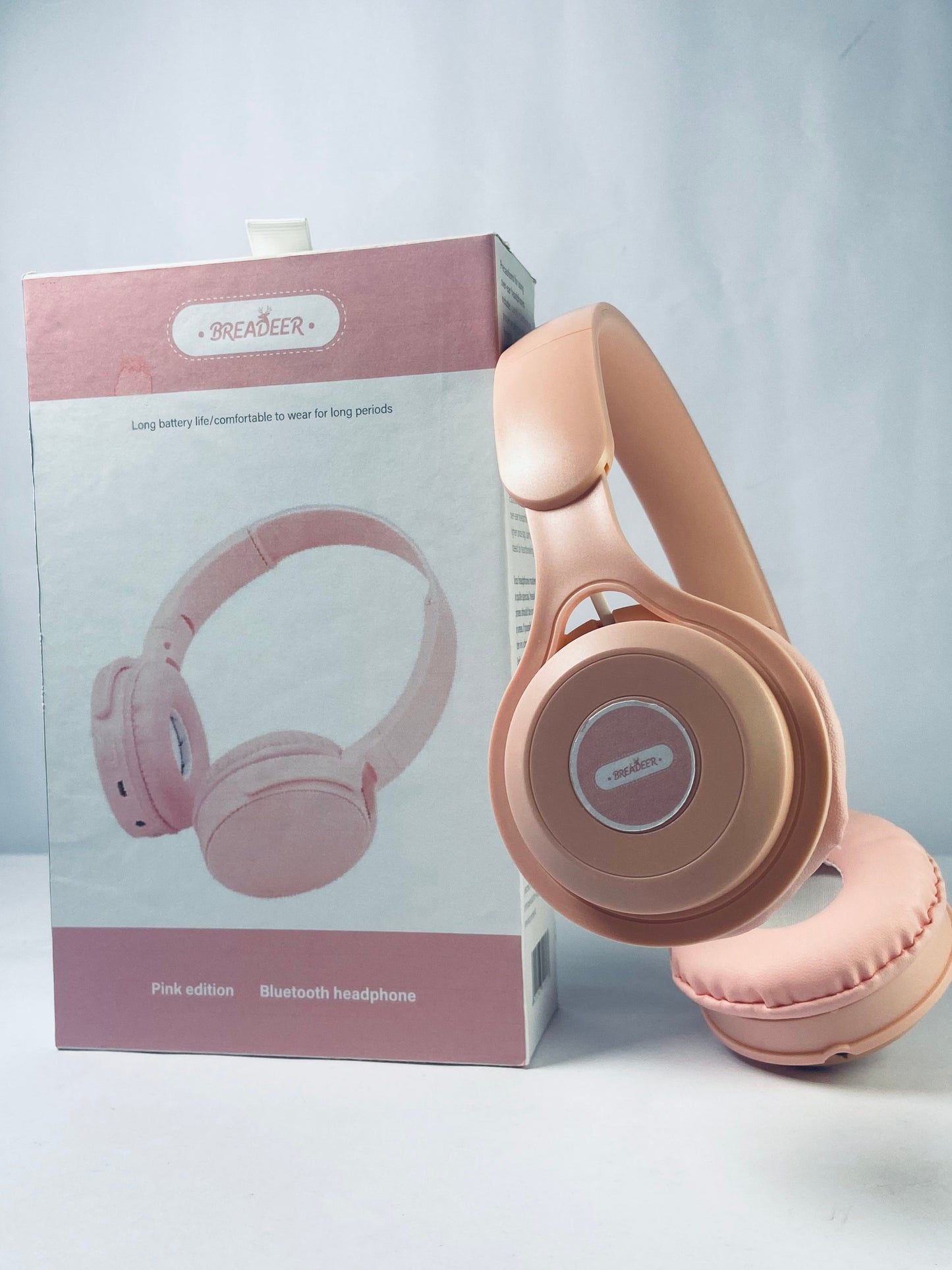 BREADEER Hybrid Active Noise Cancelling Headphones, Wireless Over Ear Bluetooth Headphones, 70H Playtime, Hi-Res Audio, Deep Bass, Memory Foam Ear Cups, Travel, Office, USB-C Charging
