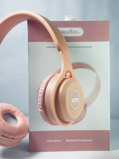 BREADEER Hybrid Active Noise Cancelling Headphones, Wireless Over Ear Bluetooth Headphones, 70H Playtime, Hi-Res Audio, Deep Bass, Memory Foam Ear Cups, Travel, Office, USB-C Charging