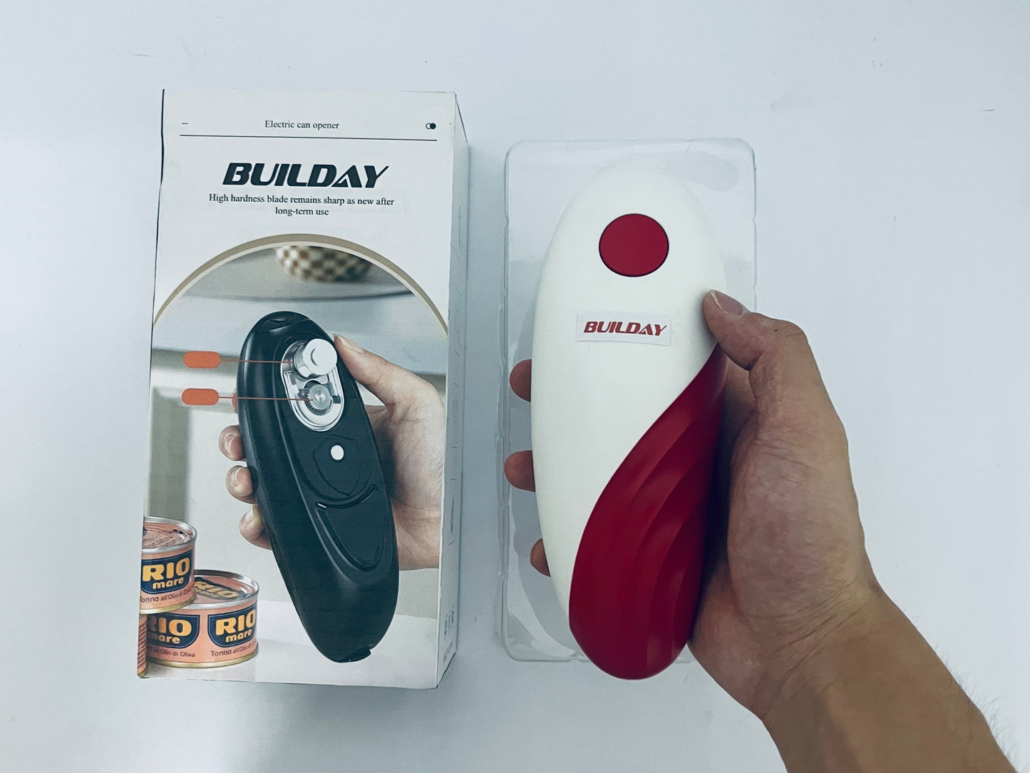 BUILDAY Smart Electric Can Opener - Automatic Kitchen Can/Bottle Opener