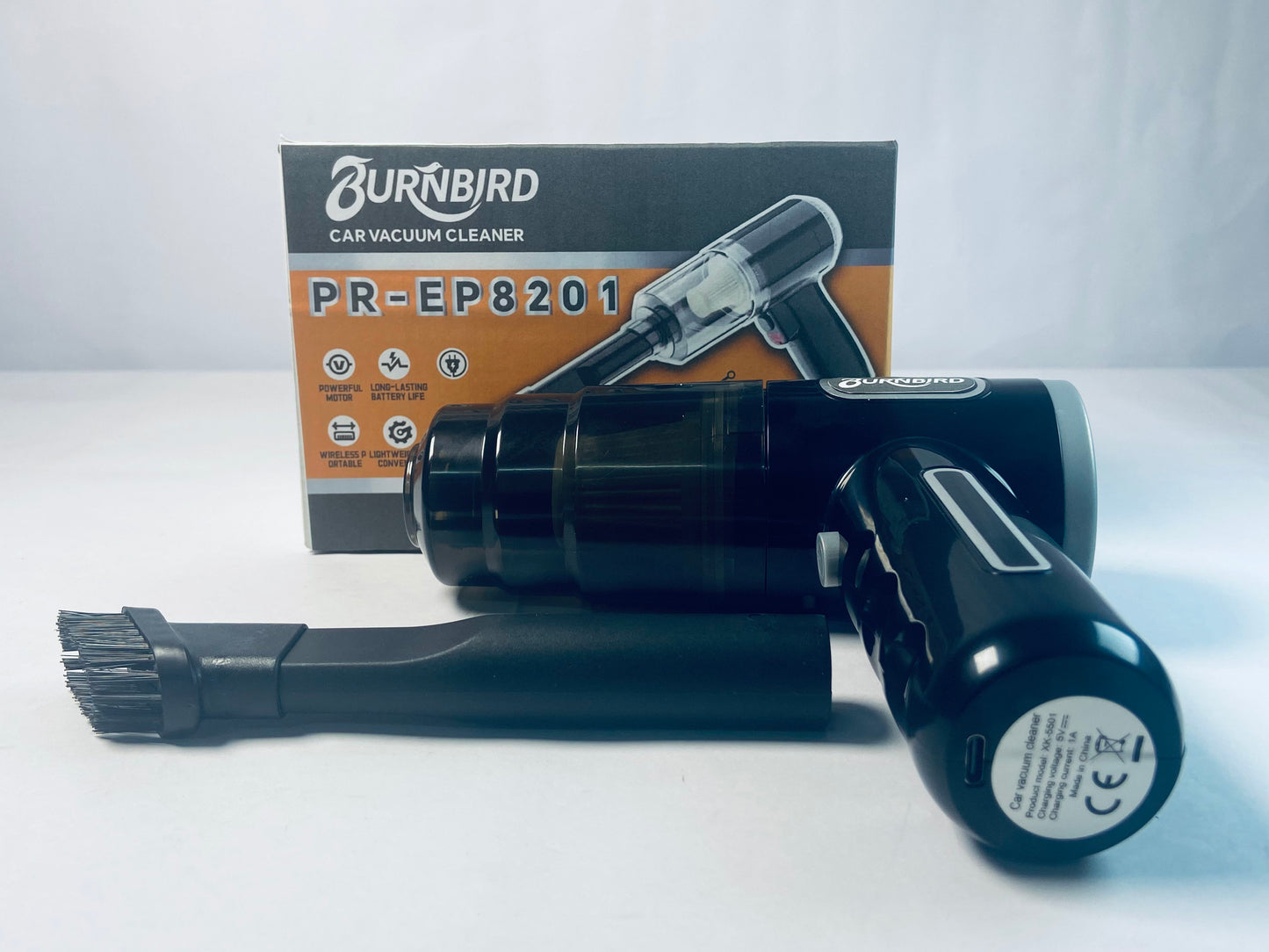 BURNBIRD Vacuum Cleaner-Wireless Handheld Vacuums with Best Suction,Brushless Motor 12000PA Maximum Power,3 in 1 Mini Portable Vacuum Cleaner Cordless for Home,Office,Kitchen,Cars