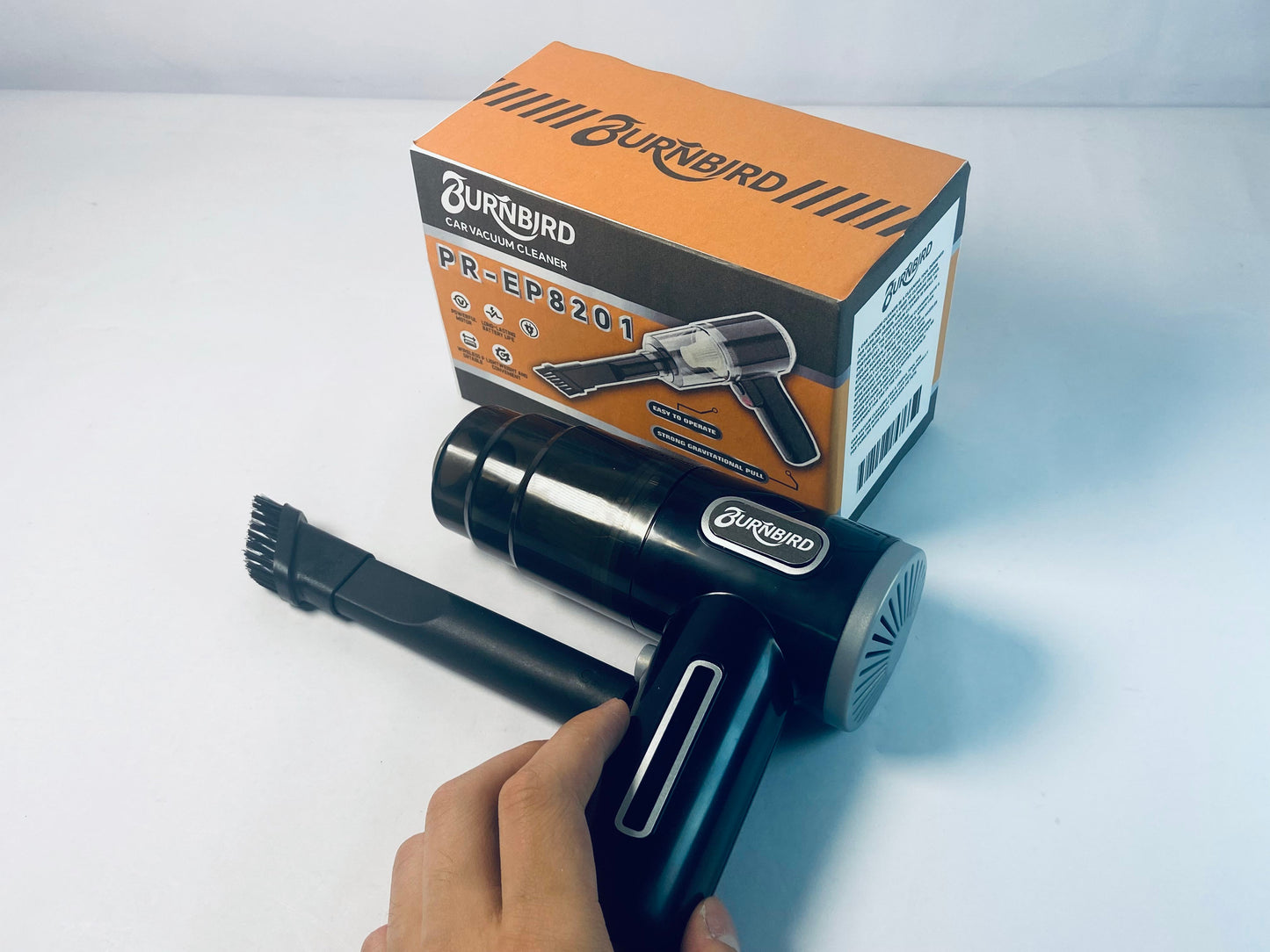 BURNBIRD Vacuum Cleaner-Wireless Handheld Vacuums with Best Suction,Brushless Motor 12000PA Maximum Power,3 in 1 Mini Portable Vacuum Cleaner Cordless for Home,Office,Kitchen,Cars