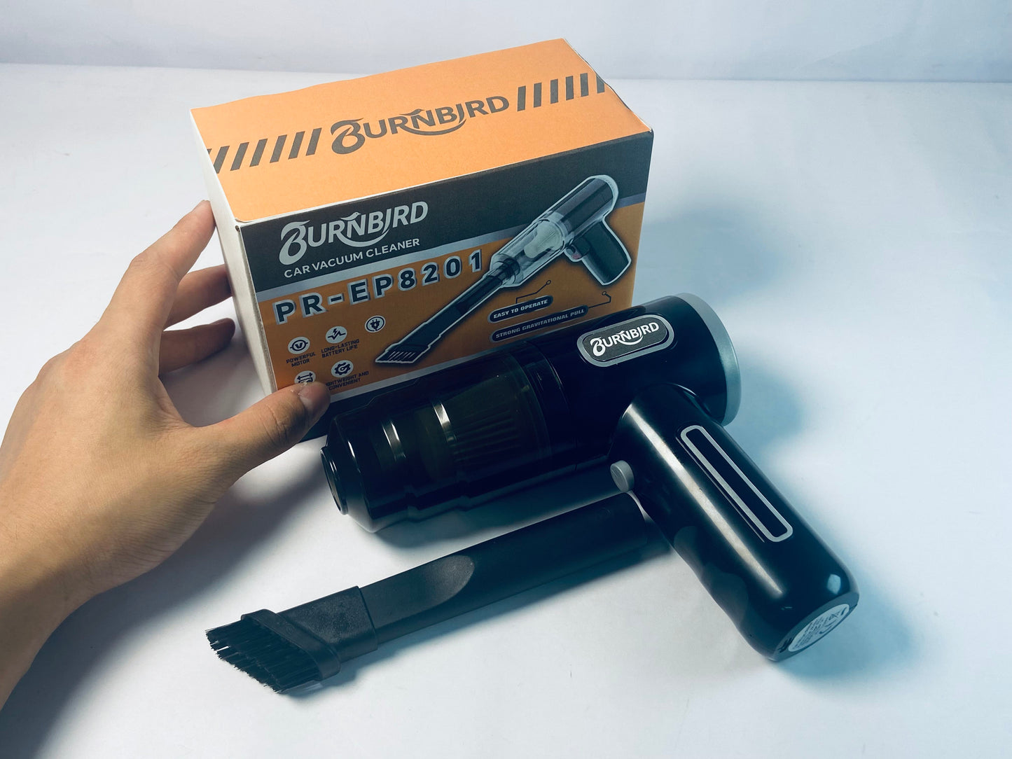 BURNBIRD Vacuum Cleaner-Wireless Handheld Vacuums with Best Suction,Brushless Motor 12000PA Maximum Power,3 in 1 Mini Portable Vacuum Cleaner Cordless for Home,Office,Kitchen,Cars