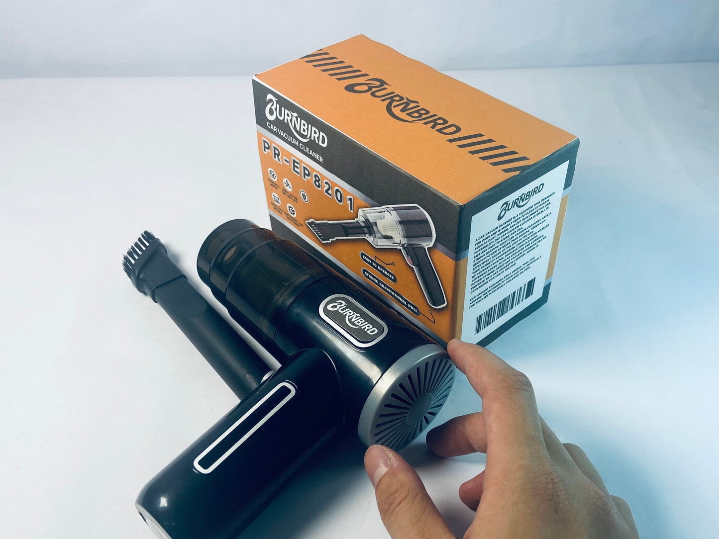 BURNBIRD Vacuum Cleaner-Wireless Handheld Vacuums with Best Suction,Brushless Motor 12000PA Maximum Power,3 in 1 Mini Portable Vacuum Cleaner Cordless for Home,Office,Kitchen,Cars