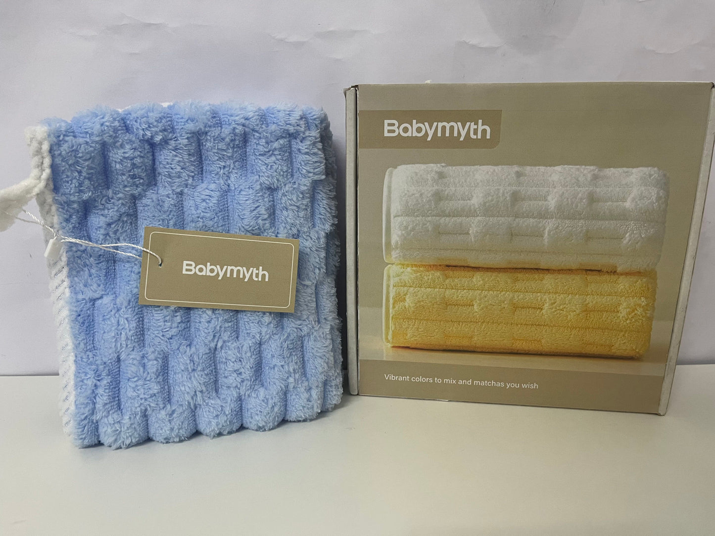 【Babymyth Ribbed Plush Microfiber Towel】—— Gentle & Absorbent Care for Sensitive Skin