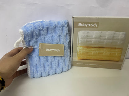 【Babymyth Ribbed Plush Microfiber Towel】—— Gentle & Absorbent Care for Sensitive Skin