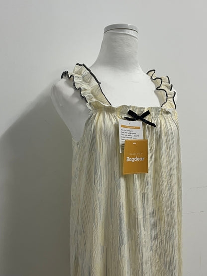 Bagdear Sleepwear Women's French Romantic Camisole Nightgown Comfortable Loungewear with Exquisite Ruffle Design