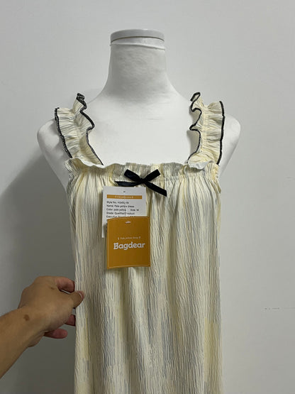 Bagdear Sleepwear Women's French Romantic Camisole Nightgown Comfortable Loungewear with Exquisite Ruffle Design