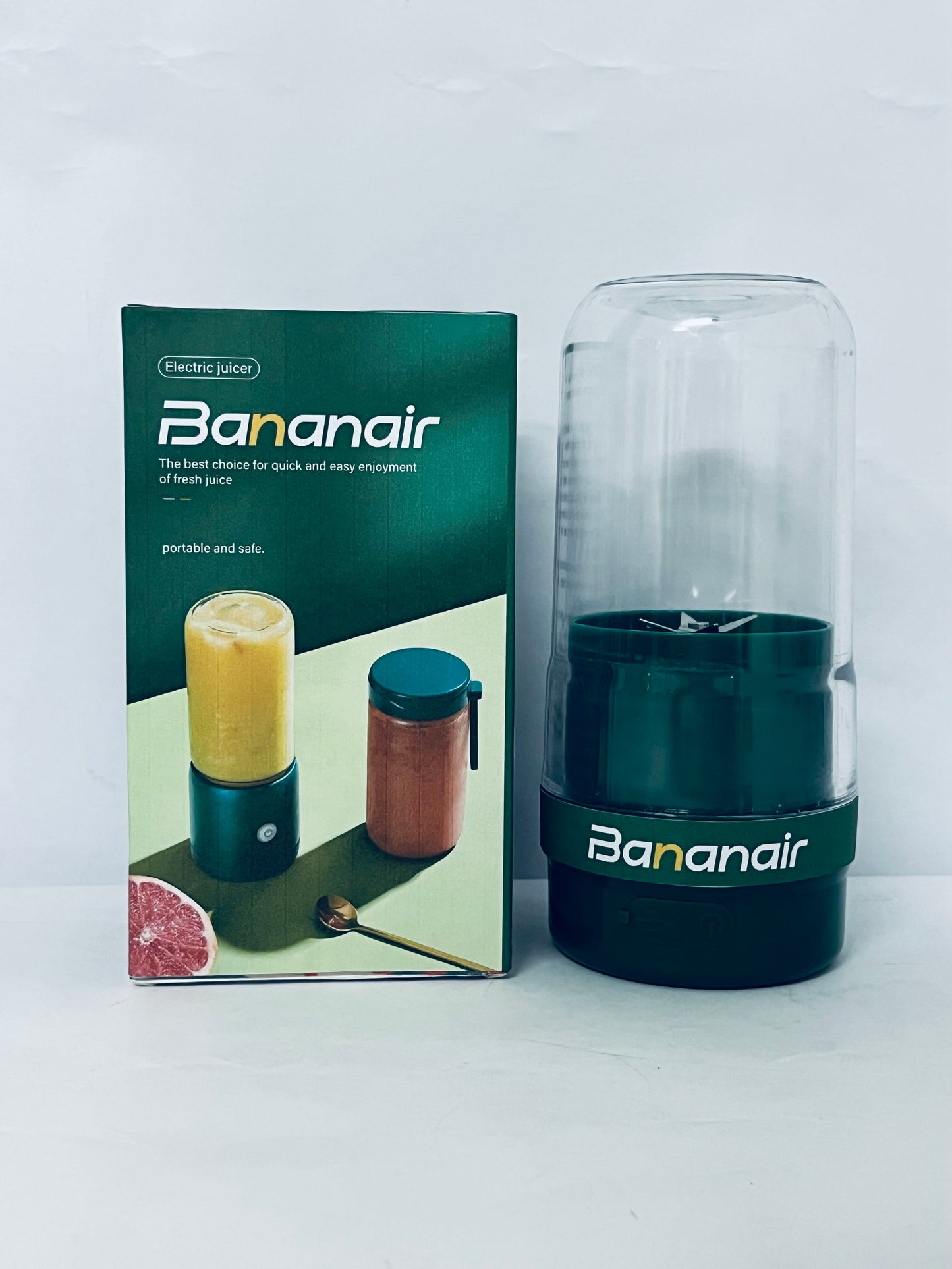 Bananair Portable Blender for Smoothies & Shakes - Cordless Personal Small Blender, USB-C Rechargeable & Self Cleaning - Quiet Mini Travel Blender with Stainless Steel Blade