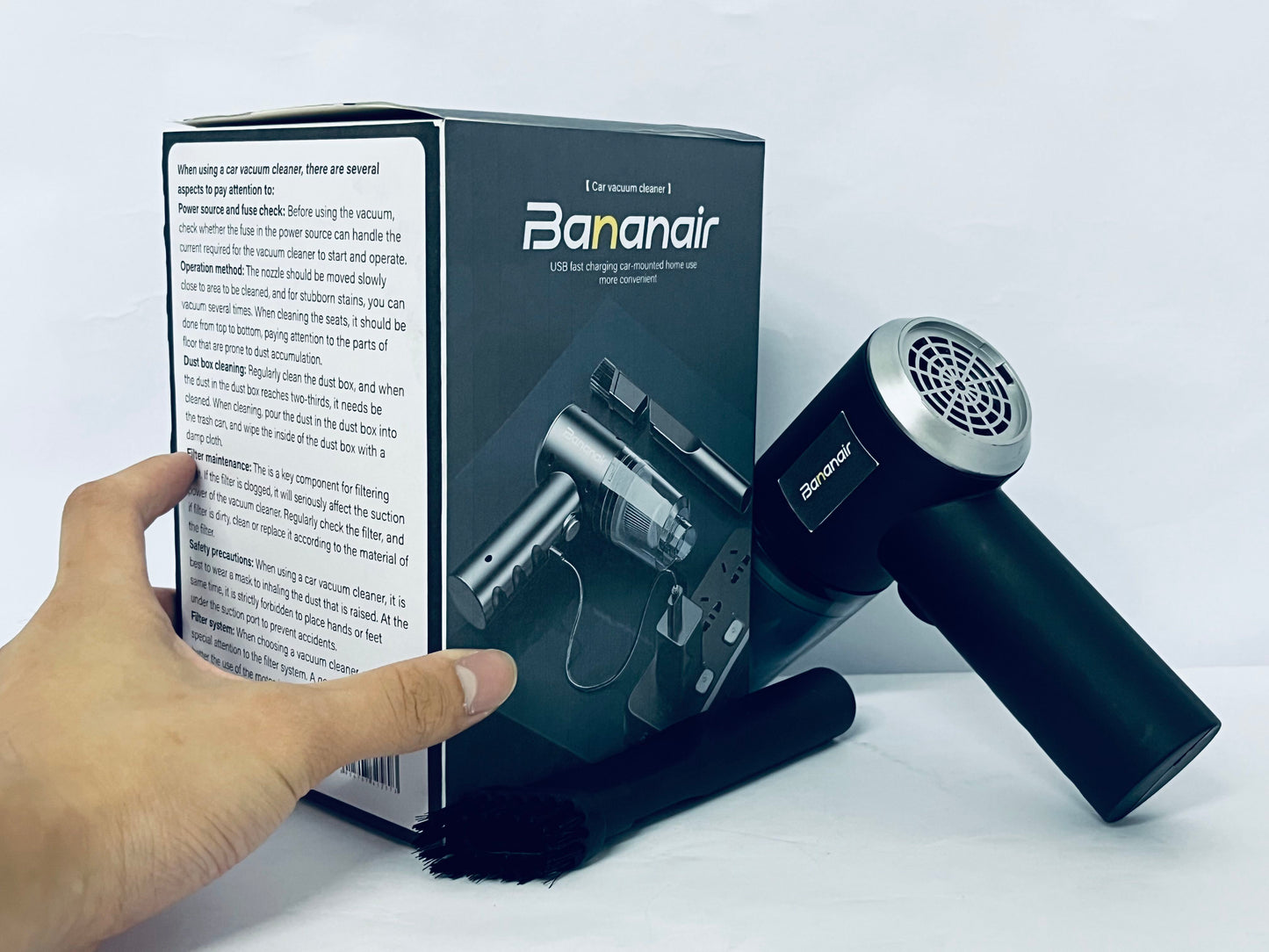 Bananair Electric Air Duster, Cordless Air Duster,Strong Flow Rate,Rechargeable Battery, Dust Blower for Keyboard, PC Fans & Housing, Cabinet