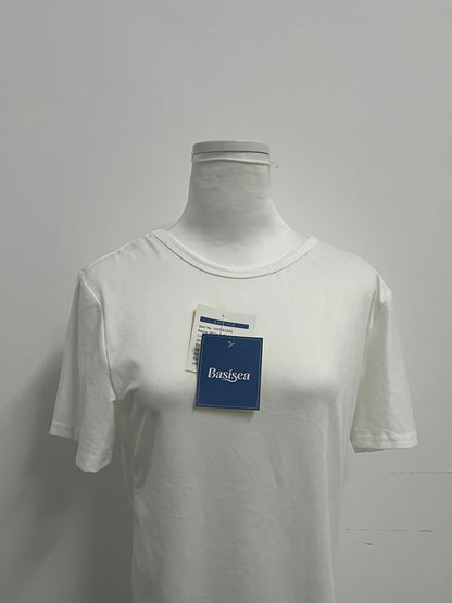 Basisea Classic Solid Color Crew Neck Short-Sleeve T-Shirt