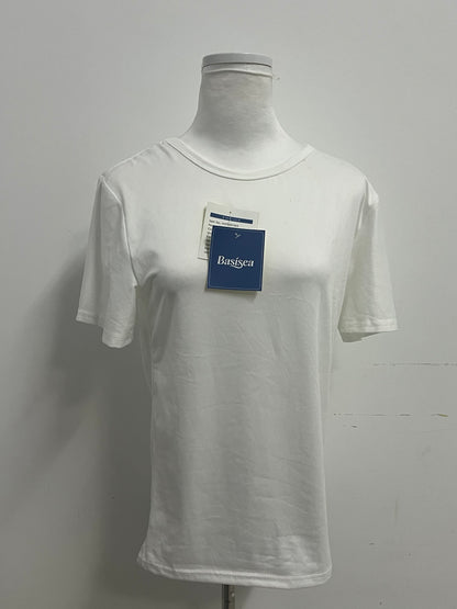 Basisea Classic Solid Color Crew Neck Short-Sleeve T-Shirt