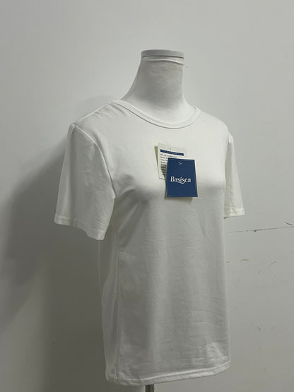 Basisea Classic Solid Color Crew Neck Short-Sleeve T-Shirt