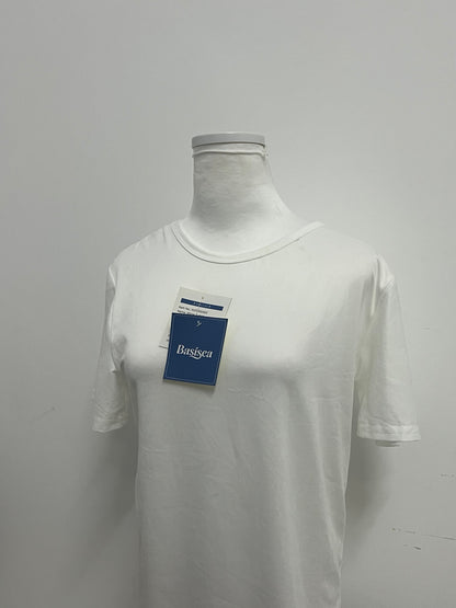 Basisea Classic Solid Color Crew Neck Short-Sleeve T-Shirt