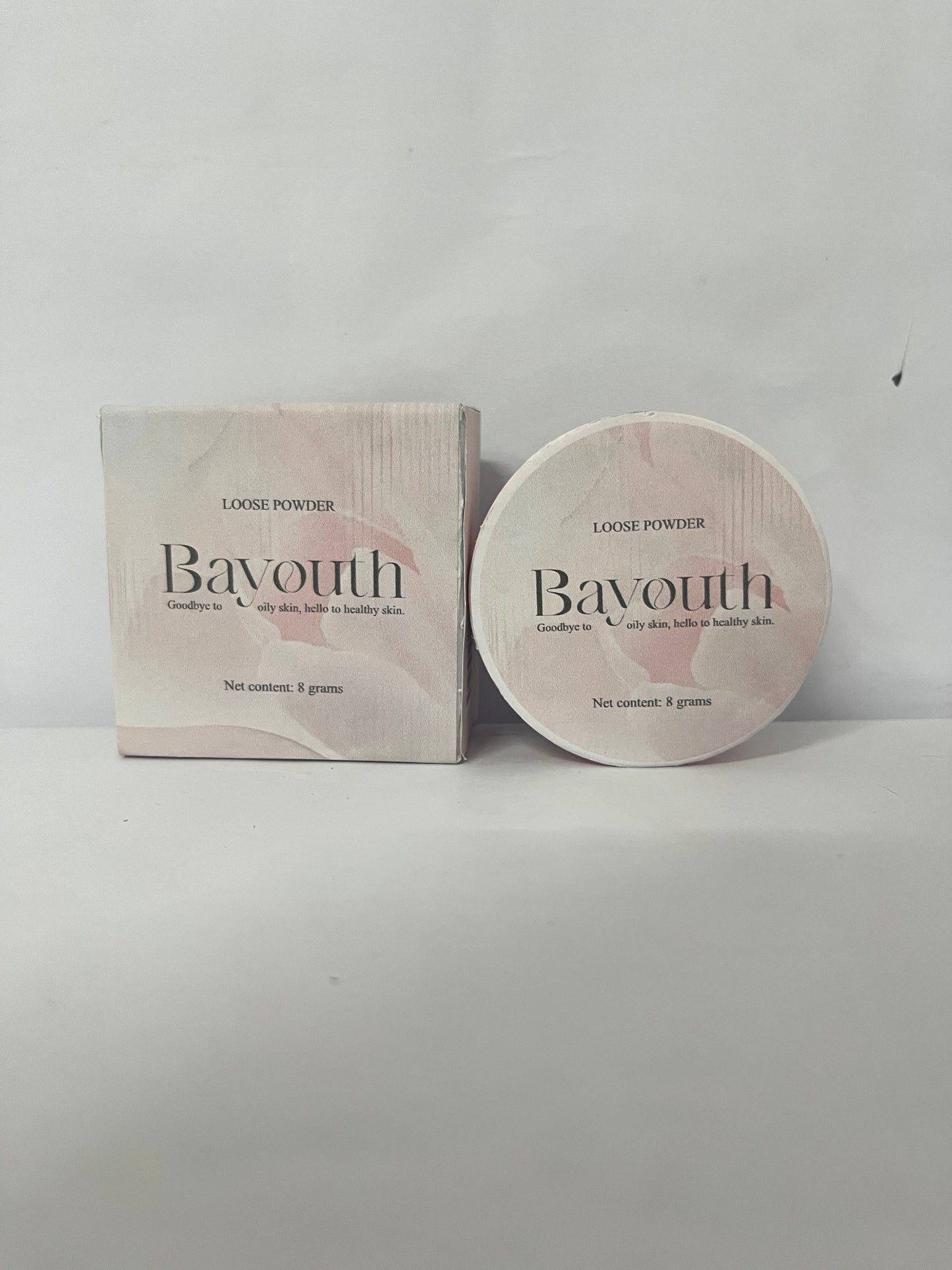 Bayouth Pressed face powder Lightness Soft Light Oil Control Loose Delicate Powder Covers Skin Blemishes Repair Makeup 8g